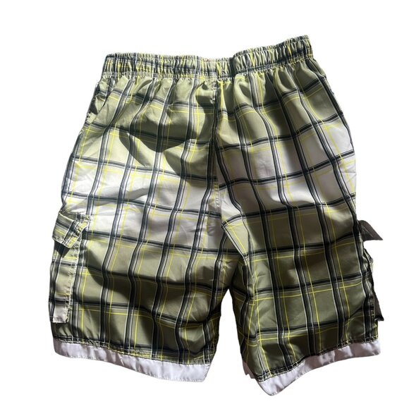 Ingear Boys Plaid Cargo Swim Trunks Size M - Picture 6 of 8